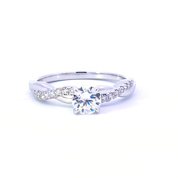 1/2 Cttw. Diamond Semi-Mount Rings Woven Ring