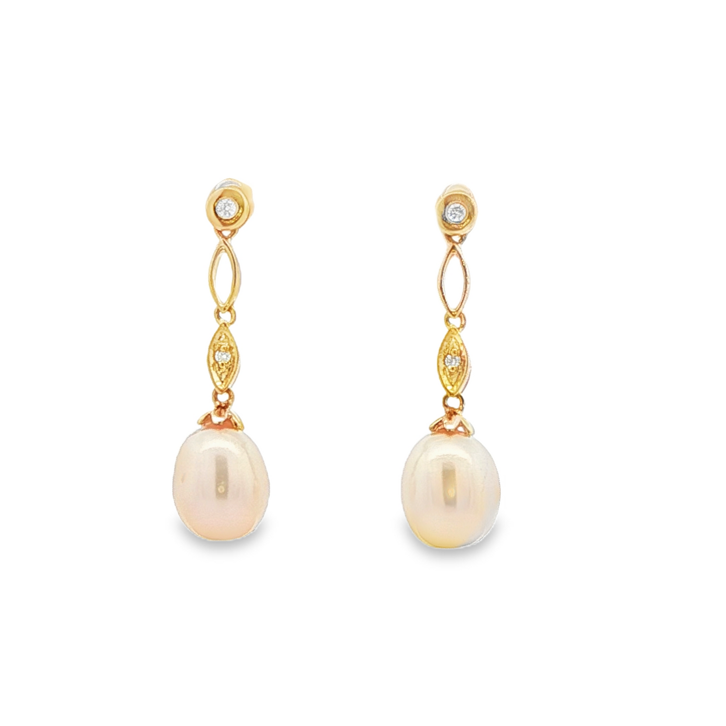 Pearls and Diamonds Vintage Inspired Earrings