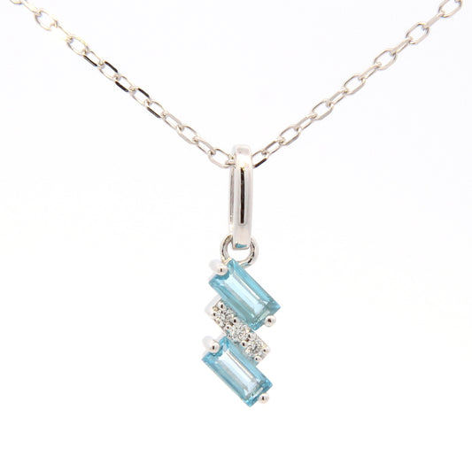 Topazes Shared Prong Pendant
