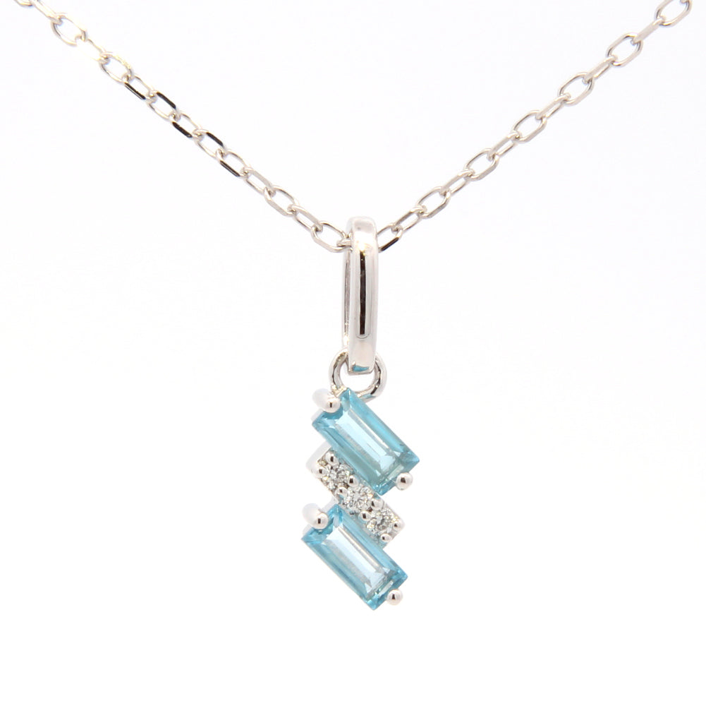 Topazes Shared Prong Pendant