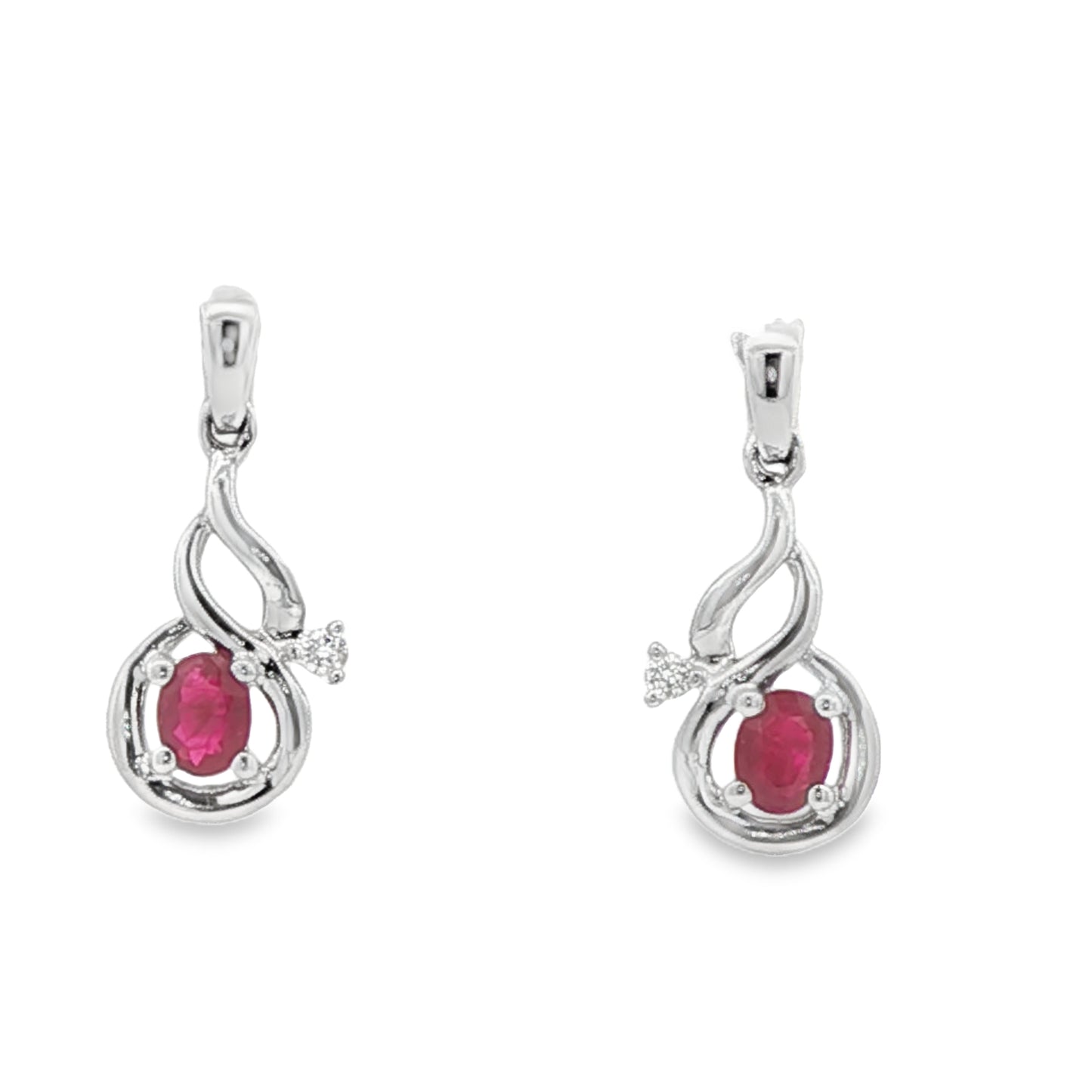 Rubies Swirl Earrings
