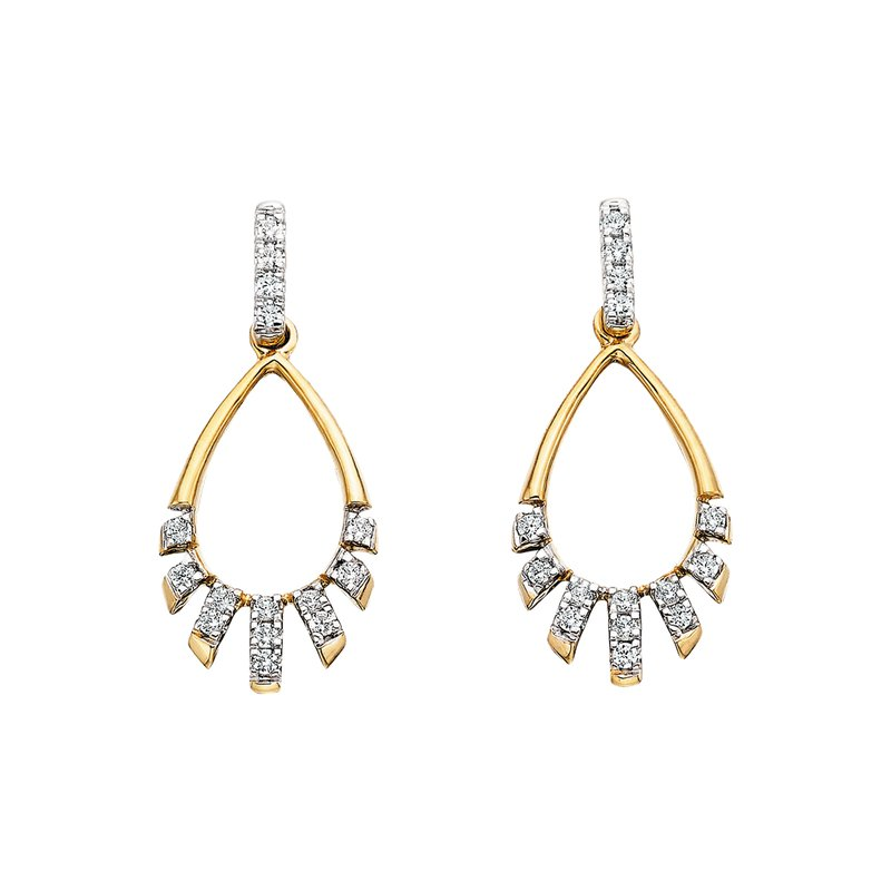 1/7 Cttw. Diamonds Fringe Tear Drop Earrings