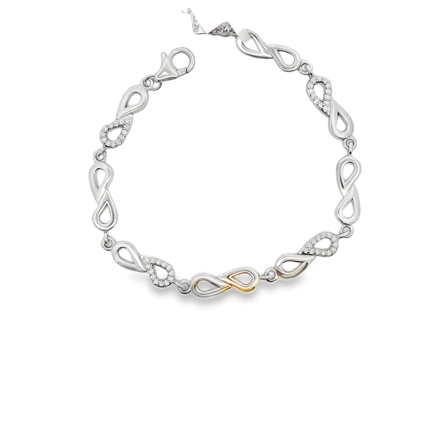 Round Brilliant Diamonds Link Bracelet