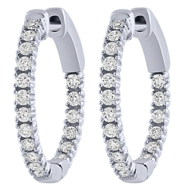1/2CTW Hoop Earrings