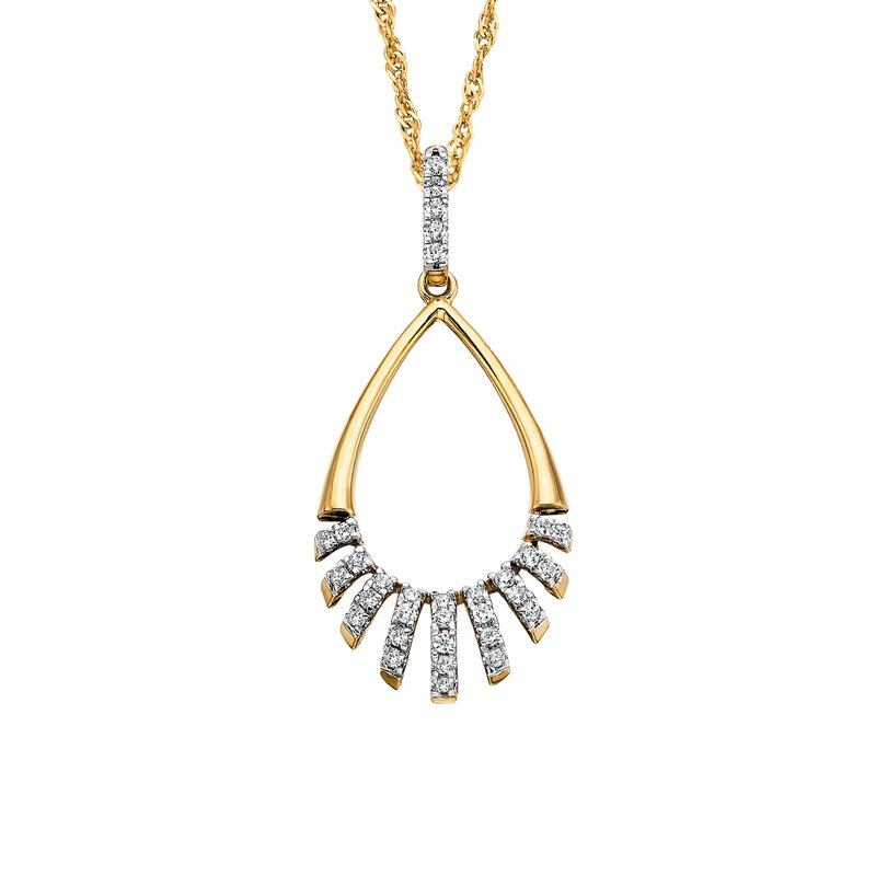 1/6 Cttw. Fringe Tear Drop Pendant