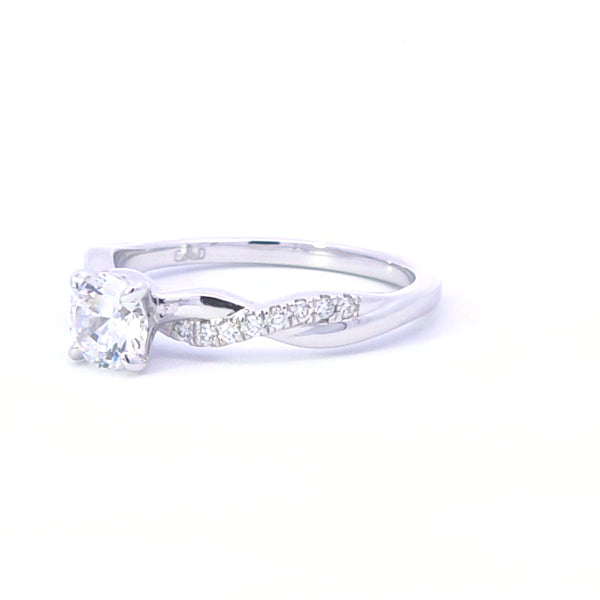 1/2 Cttw. Diamond Semi-Mount Rings Woven Ring