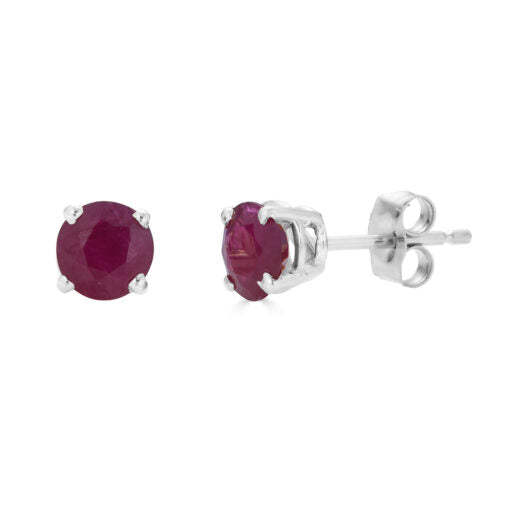 14 Karat White Gold Stud