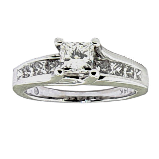 14 Karat White Gold Engagement Ring
