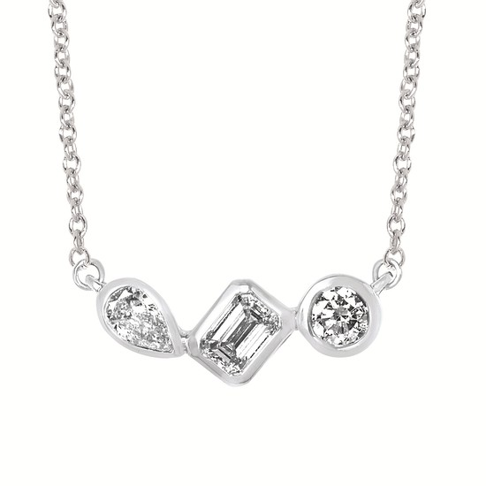 1/2 Cttw. Three Stone LAB Diamond Pendant/Necklace