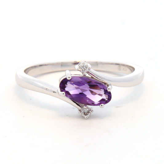 Amethyst Bypass Ring