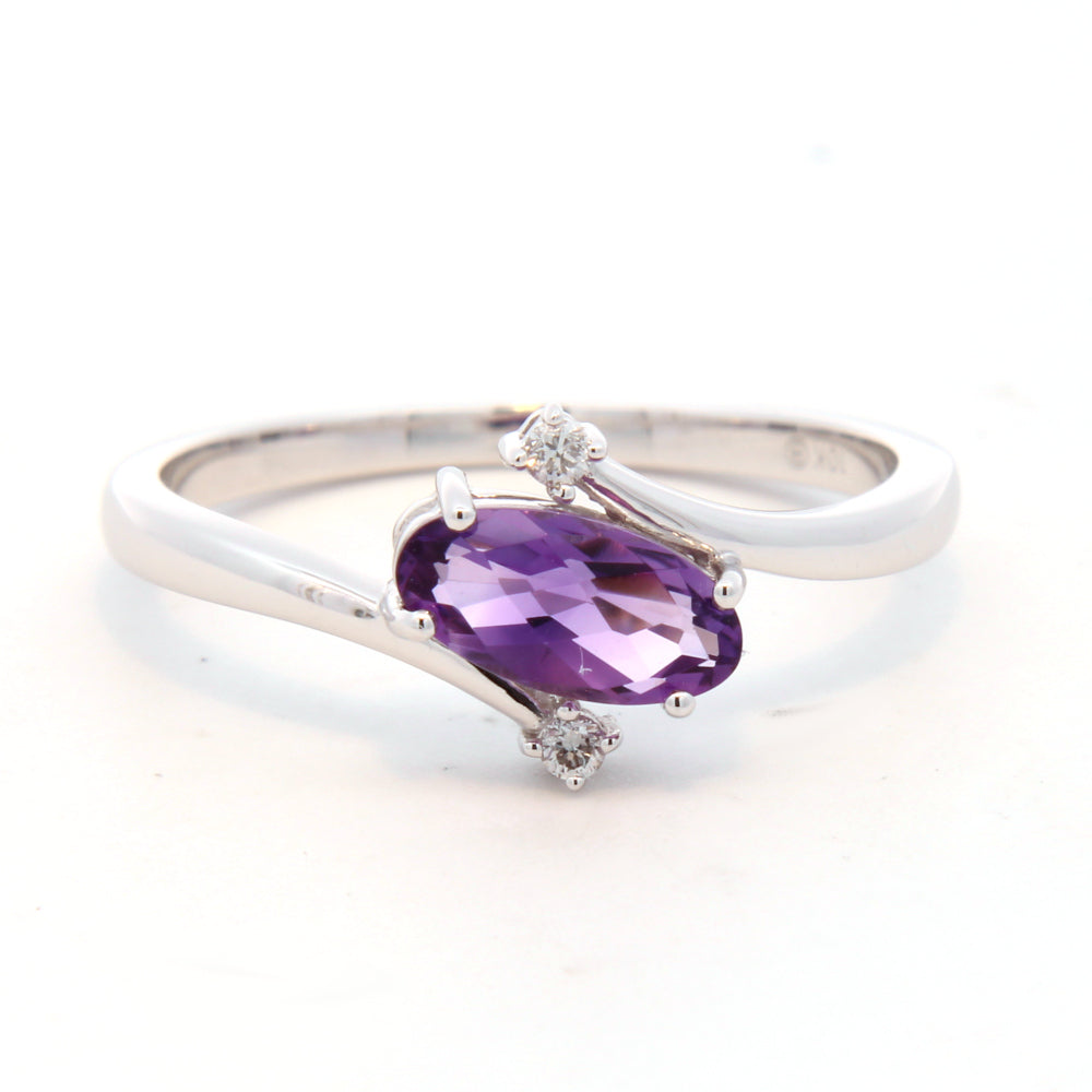 Amethyst Bypass Ring