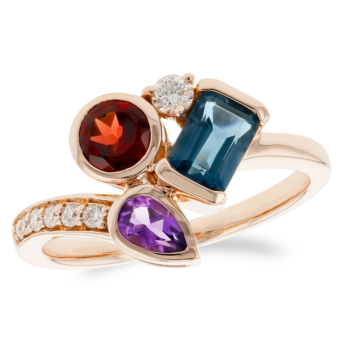 1-1/3 Cttw. Topaz Cluster Ring