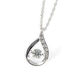 1/5 Cttw. Shimmer Tear Drop Pendant