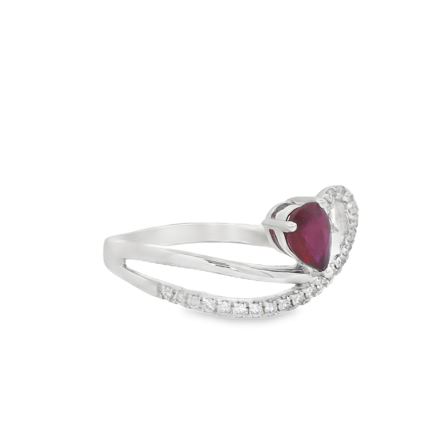 1/8 Cttw. Ruby Swirl Ring