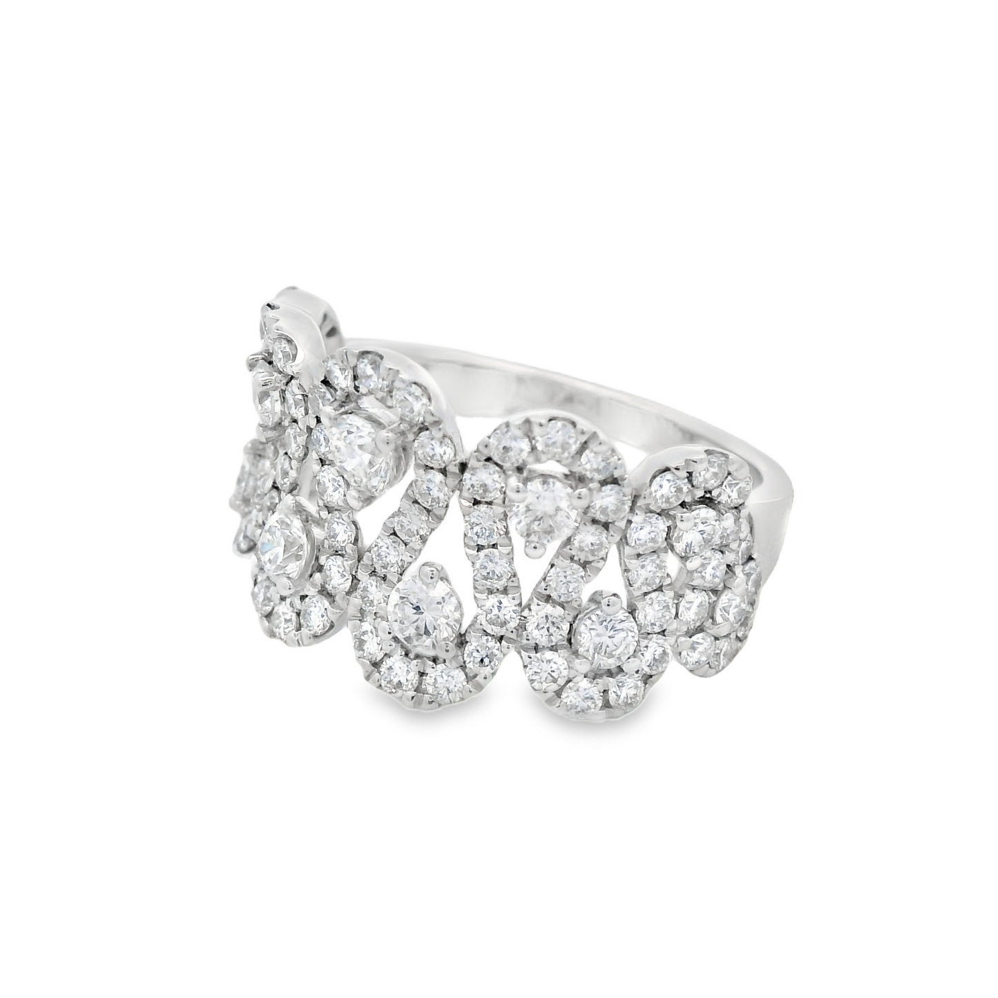 1-1/2 Cttw. Swirl LAB Diamond Ring