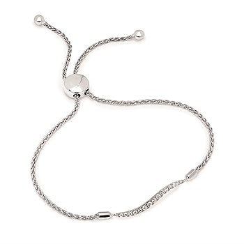 Round Brilliant Diamonds Bar Bracelet