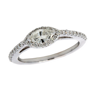1/2 Cttw. Halo Engagement Ring