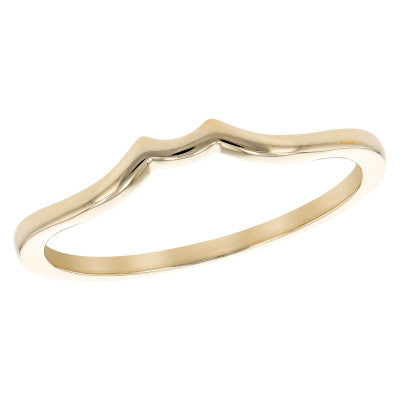 Minimalist Wave Wedding Set in 14 Karat Yellow Gold