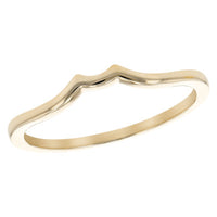Minimalist Wave Wedding Set in 14 Karat Yellow Gold