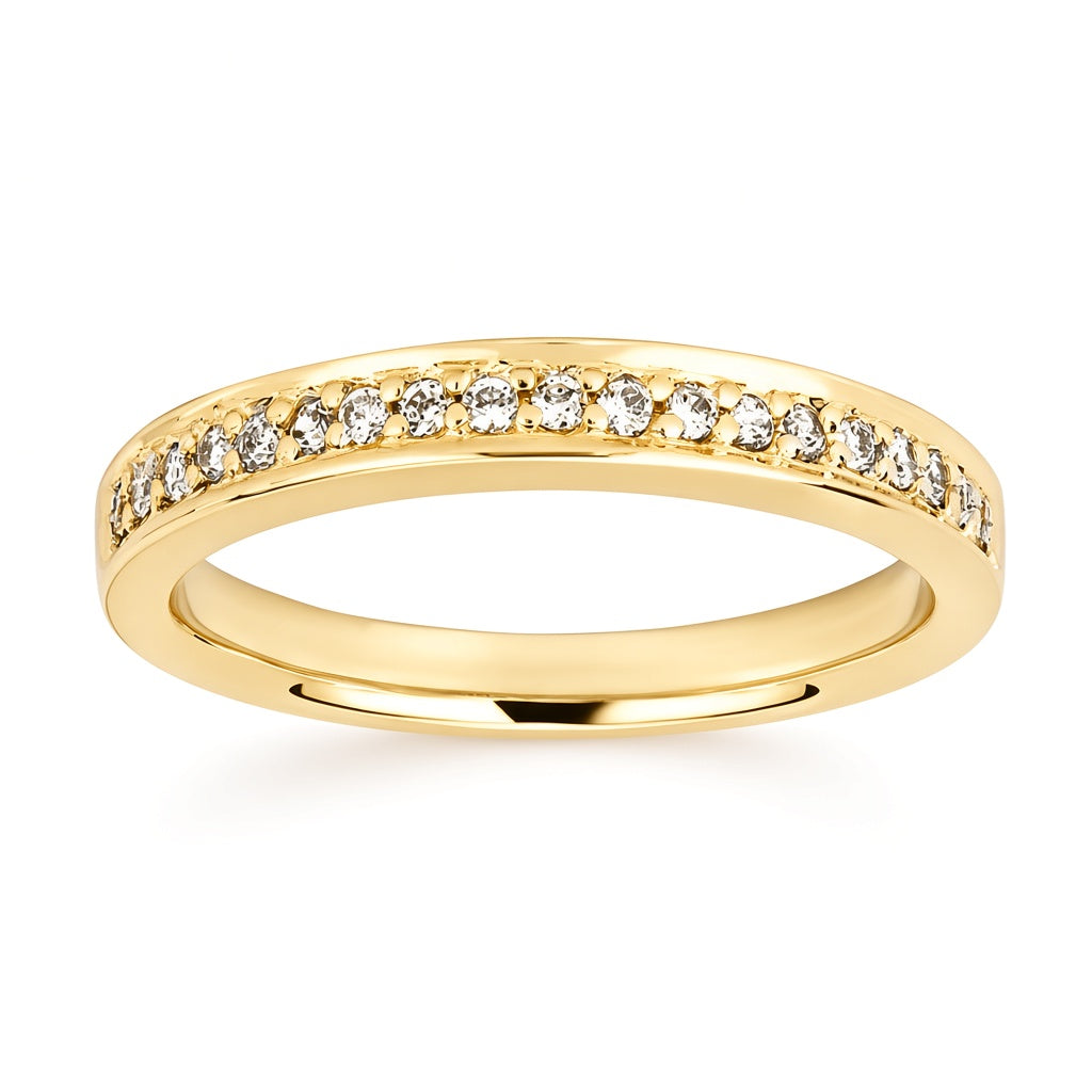 1-3/8cttw Romance Accented Wedding Set in 14 Karat Yellow Gold