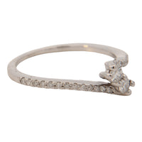 1/4cttw Classic Bypass Fashion Ring in 14 Karat White Gold
