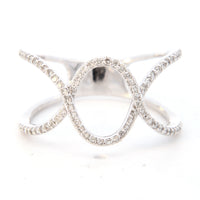 1/4cttw Modern Fashion Fashion Ring in 14 Karat White Gold