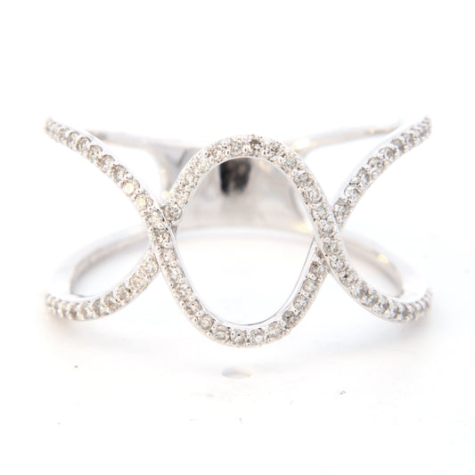 1/4cttw Modern Fashion Fashion Ring in 14 Karat White Gold