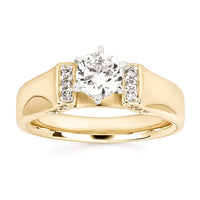 1-3/8cttw Romance Accented Wedding Set in 14 Karat Yellow Gold