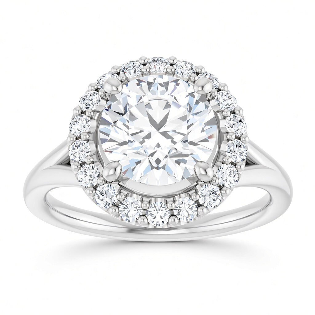 2-1/3 Cttw. Halo Engagement Ring