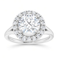 2-1/3 Cttw. Halo Engagement Ring