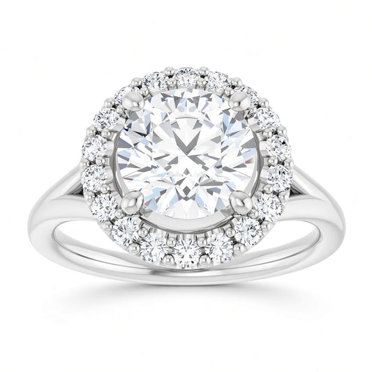 2-1/3 Cttw. Halo Engagement Ring