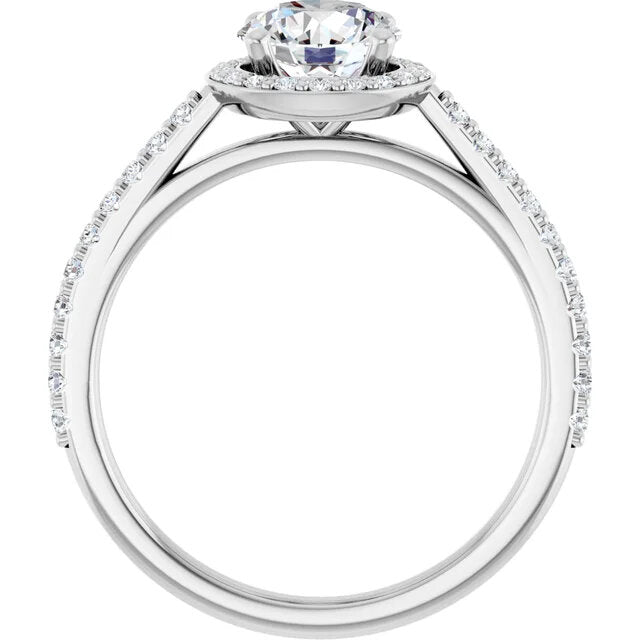1-1/3 Cttw. Halo Engagement Ring