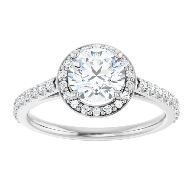 1-1/3 Cttw. Halo Engagement Ring