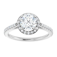 1-1/3 Cttw. Halo Engagement Ring