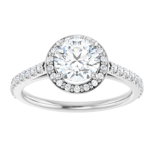 1-1/3 Cttw. Halo Engagement Ring
