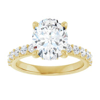 Hidden Halo Accented Engagement Ring