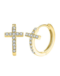 1/5 Cttw. Diamond Cross Earrings