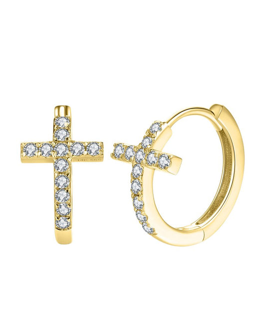 1/5 Cttw. Diamond Cross Earrings