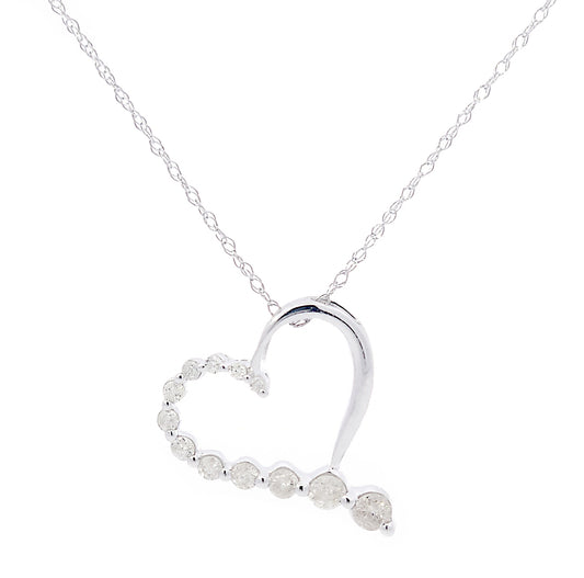 Journey with Hidden Bail Heart Pendant