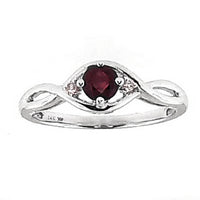 Ruby Classic Woven Ring in 14 Karat White Gold