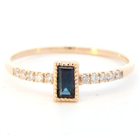 Sapphire Minimalist Accented Ring in 14 Karat Yellow Gold