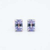 Tanzanites Classic Stud Earrings in 14 Karat White Gold