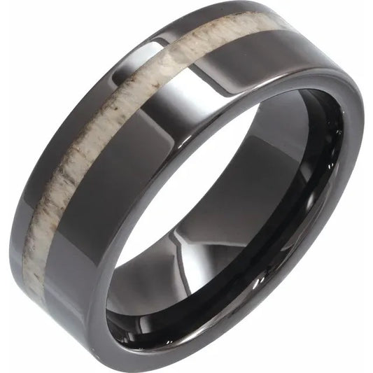 Ceramic antler wood inlay