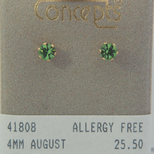 24K Gold Plated Surgical Stainless Steel August Stud