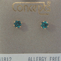 24K Gold Plated Surgical Stainless Steel December Stud