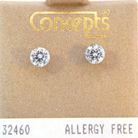 Surgical Stainless Steel Cubic Zirconium Stud