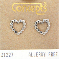 Surgical Stainless Steel Heart Stud