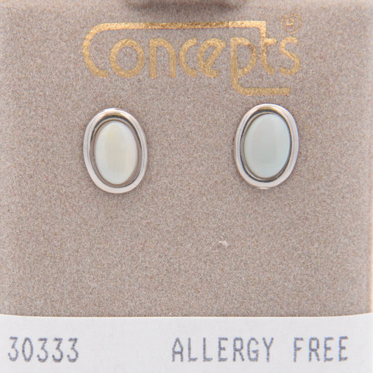 Surgical Stainless Steel Genuine Opal Stud