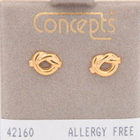 24K Gold Plated Surgical Stainless Steel Love Knot Stud