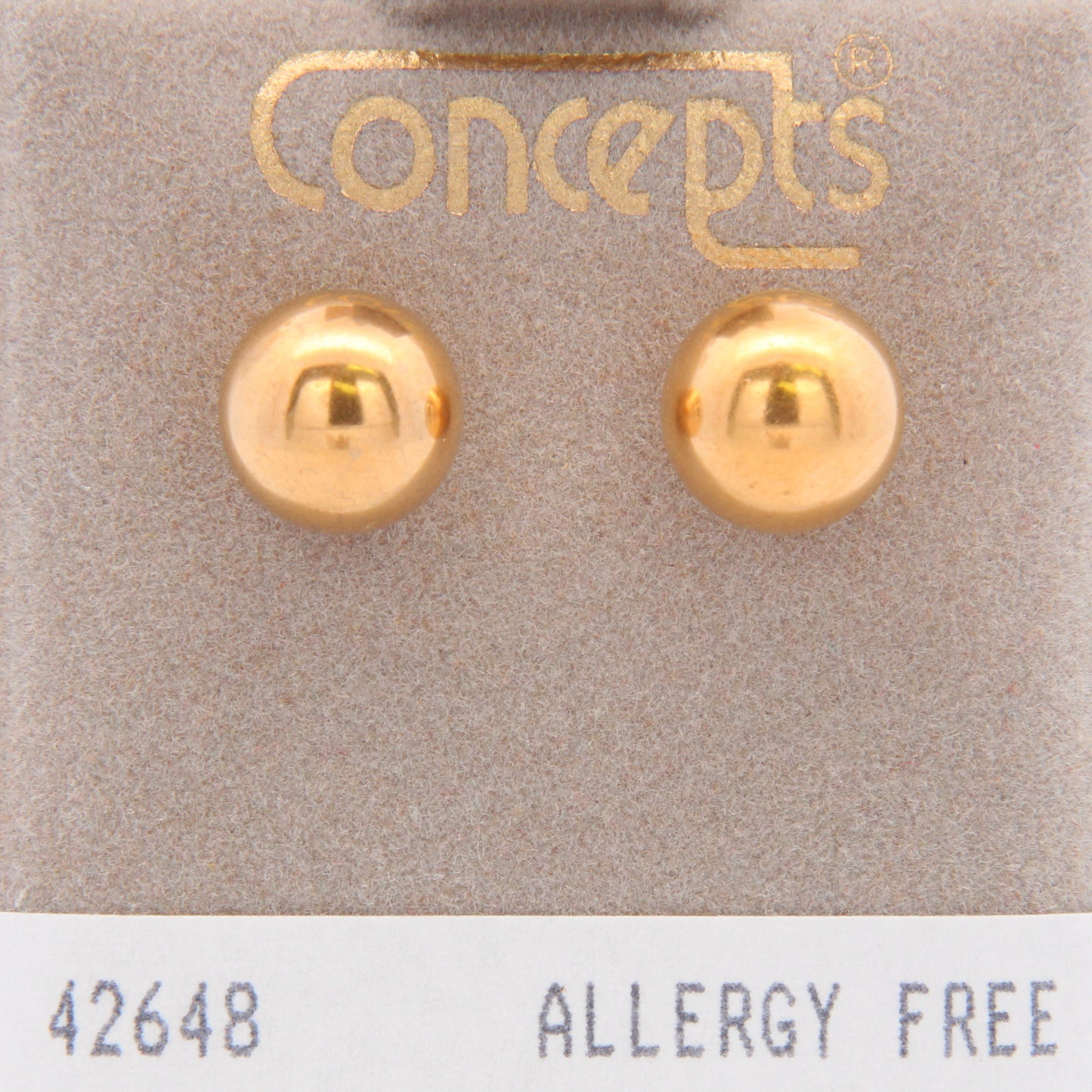 24K Gold Plated Surgical Stainless Steel 8mm Ball Stud